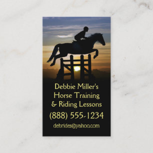Horse Training and Riding Lessons Business Card