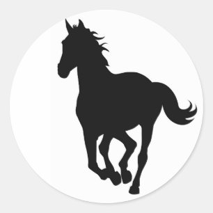 Horse Trotter Classic Round Sticker