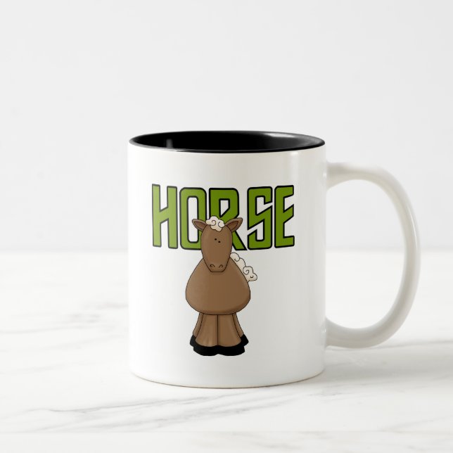 Horse Tshirts and Gifts Two-Tone Coffee Mug (Right)