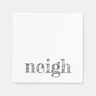 horse typography neigh pet lover barn pony fun napkin