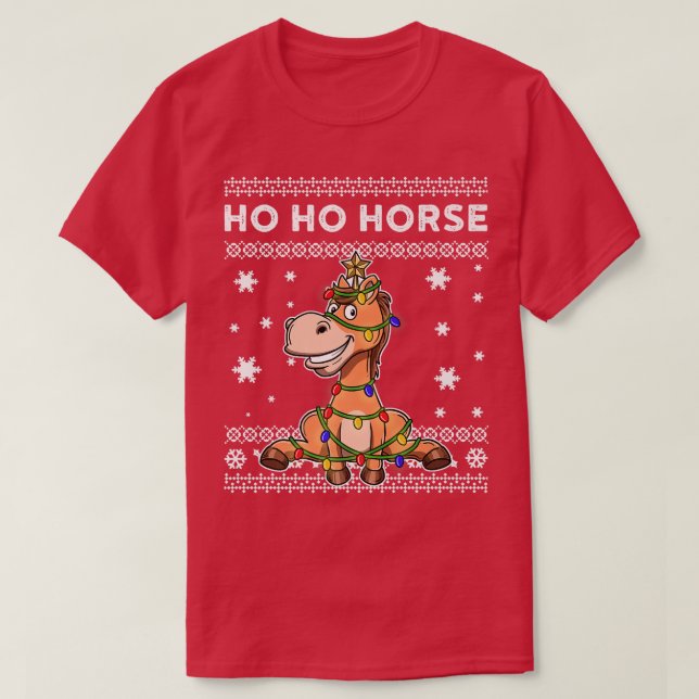 Horse Ugly Christmas Sweater Premium  (Design Front)