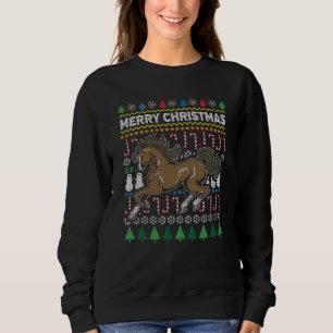 Horse Ugly Christmas Sweater Wildlife Series