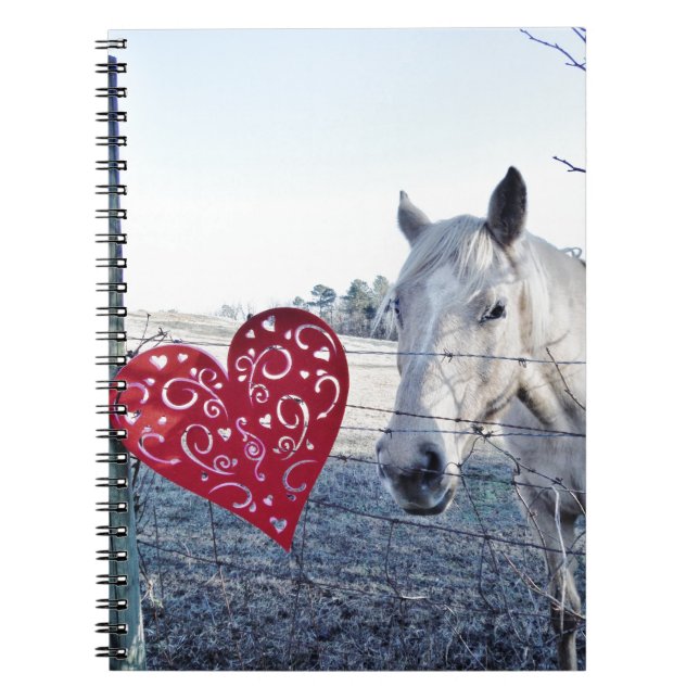 HORSE Valentine heart Notebook (Front)