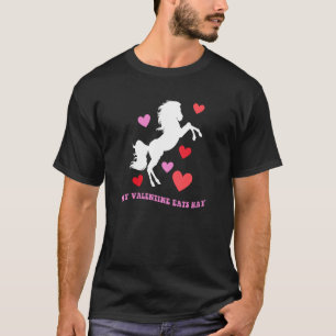 Horse Valentine's Day Cute Animal Women's and Girl T-Shirt