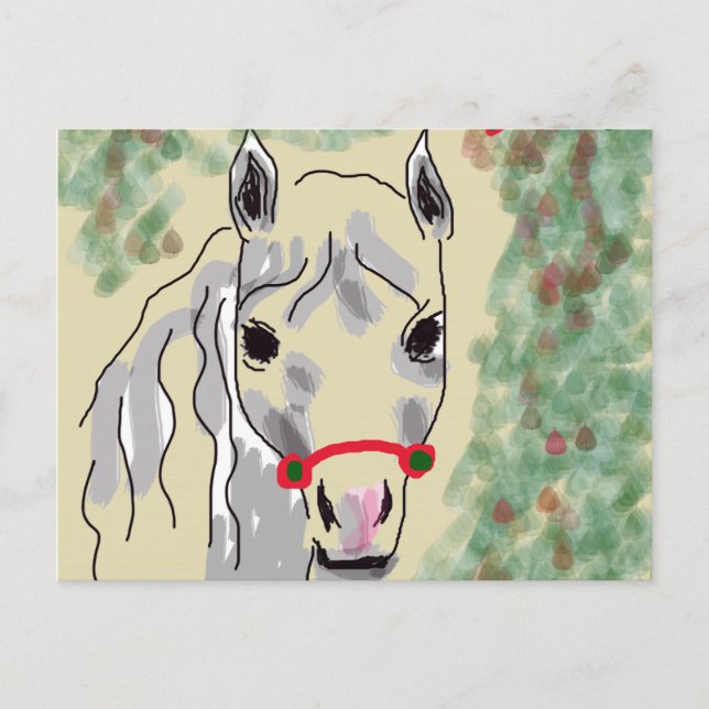 Horse valentines holiday postcard (Front)