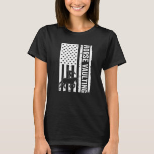 Horse Vaulter USA Flag Vaulting Horses T-Shirt