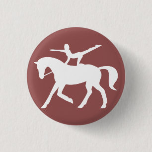 horse vaulting icon 3 cm round badge