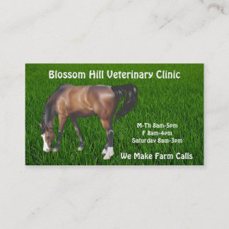 Horse Veterinary Business Card