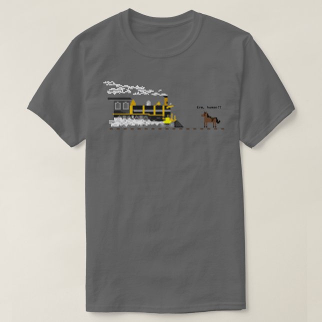 Horse Vs Train 1 T-Shirt (Design Front)