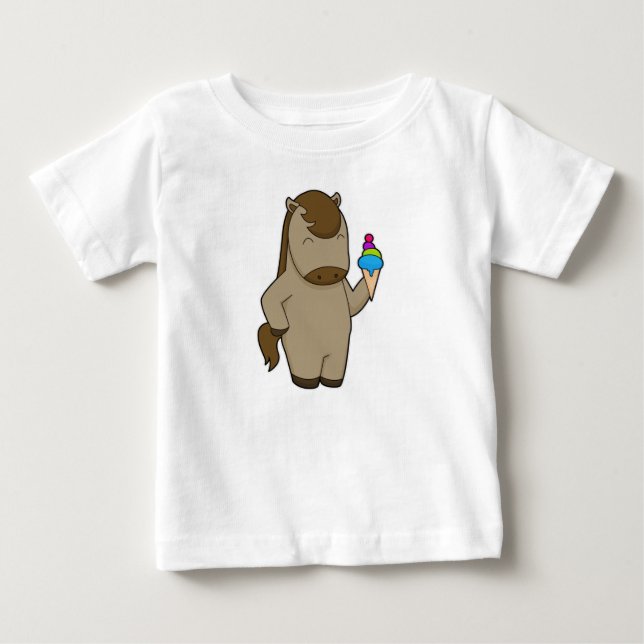 Horse Waffle ice cream Baby T-Shirt (Front)
