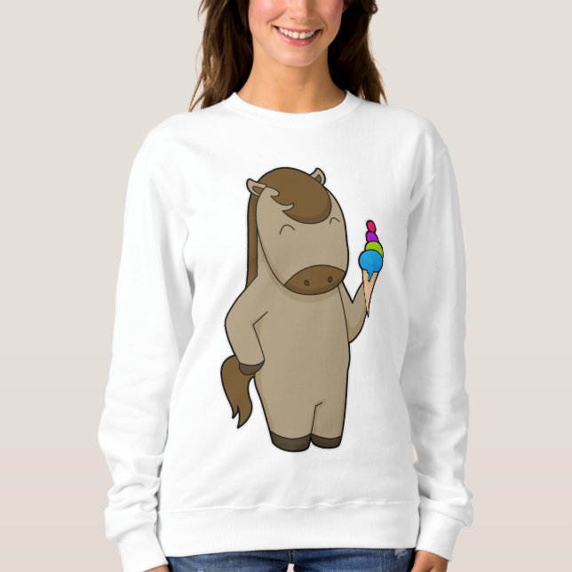 Horse Waffle ice cream Sweatshirt (Front)