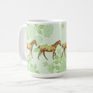 Horse Walking Around a Cup Vintage Style Mug