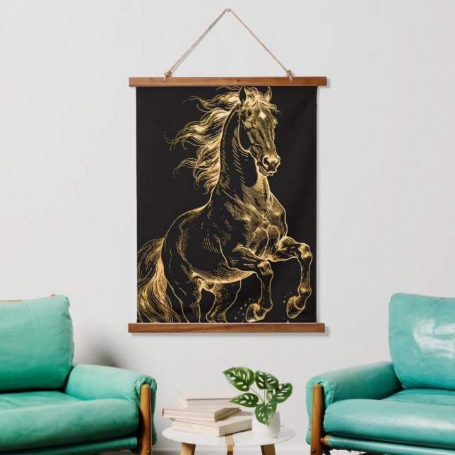  horse wall hanging tapestry animals horses (Living Room)