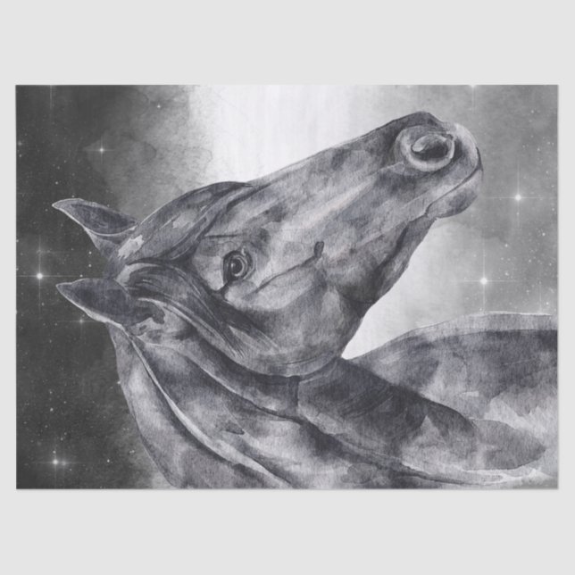 Horse Watercolor Tissue Paper (Front)