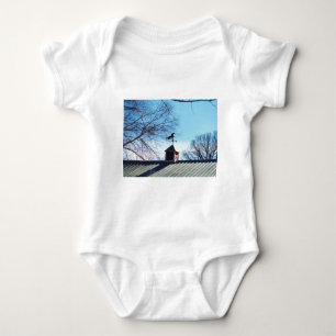 Horse Weather Vane Blue Sky Baby Bodysuit