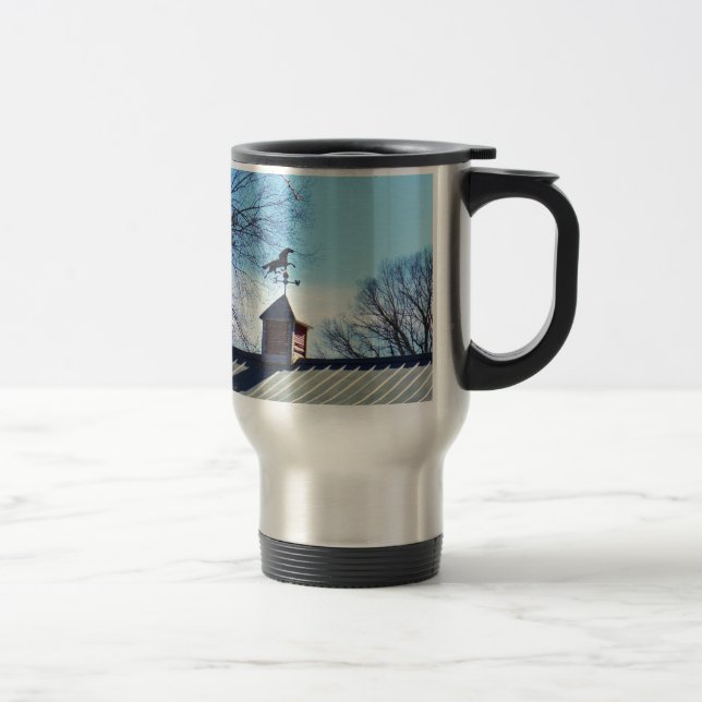 Horse Weather Vane Blue Sky Travel Mug (Right)