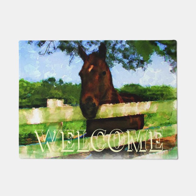 Horse Welcome Doormat (Front)