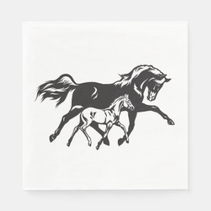 Horse Western Country Cowboy Equestrian Cowgirl Napkin