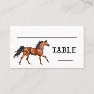 Horse Western Country Wedding Rustic Party Place Card