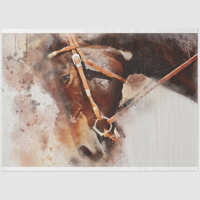 Horse Western Decoupage Art Tissue Paper (Front)