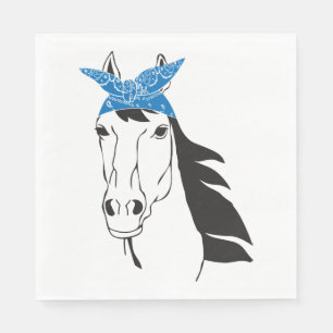Horse Western Rustic Cowboy Equestrian Wedding Napkin