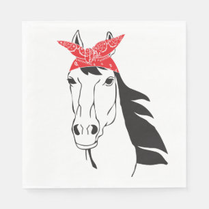 Horse Western Rustic Cowboy Equestrian Wedding Napkin
