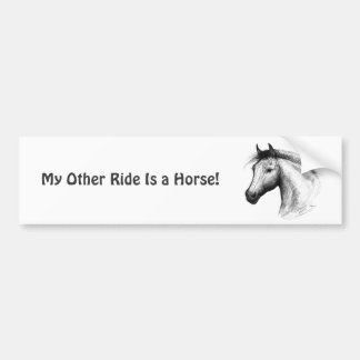 Horse: White Bumper Sticker