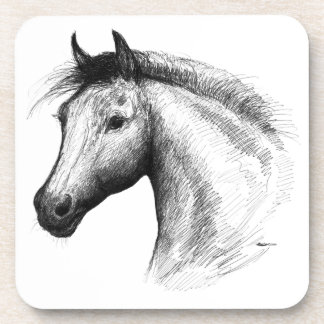 Horse: White Coaster