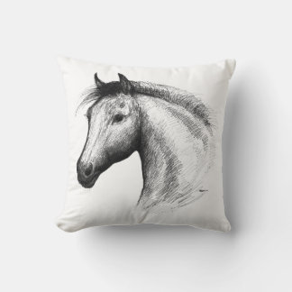 Horse: White Cushion