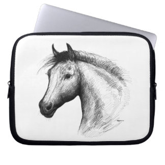 Horse: White Laptop Sleeve