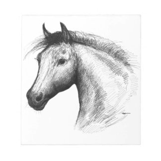 Horse: White Notepad