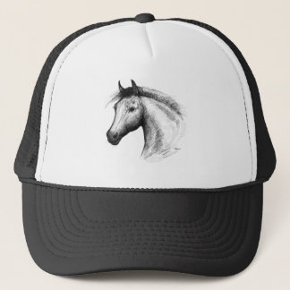 Horse:  White Trucker Hat