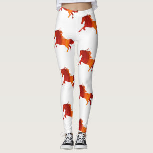 Horse, Wild Fire Horse Leggings