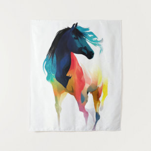 Horse Wild Nature Animal Colors Art Painting Tapestry