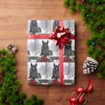 Horse With A Christmas Wreath Wrapping Paper<br><div class="desc">A horse stands behind a wooden fence adorned with a festive wreath and red bow,  surrounded by a snowy winter landscape</div>
