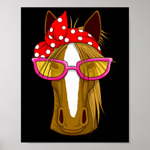 Horse With Bandanna - Horseback Riding Poster