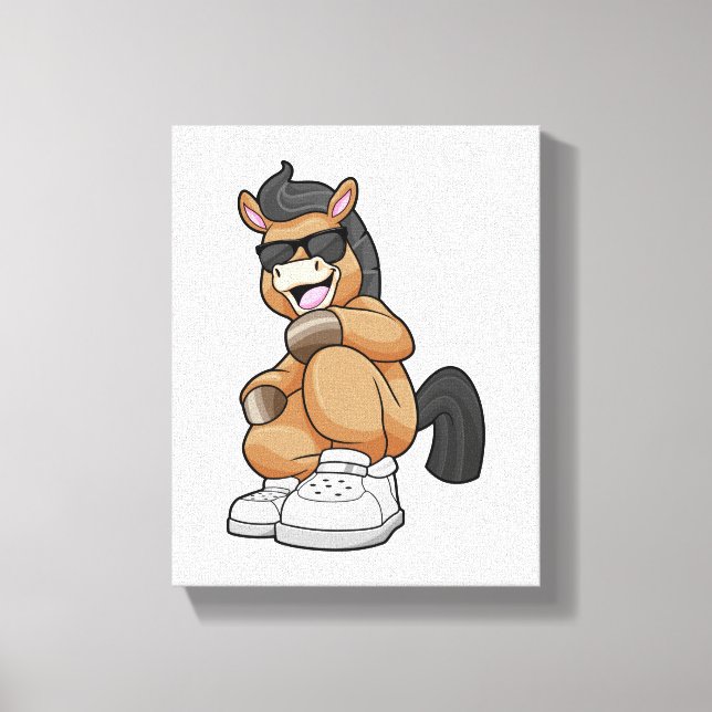 Horse with big Shoes Canvas Print (Front)