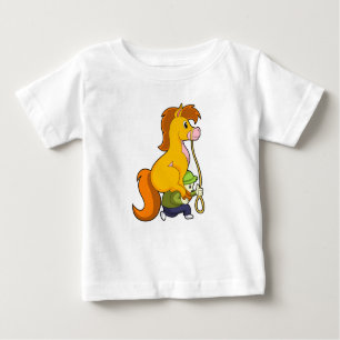 Horse with Boy.PNG Baby T-Shirt