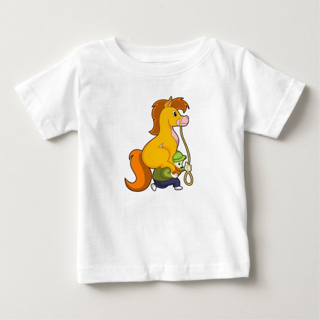 Horse with Boy.PNG Baby T-Shirt (Front)
