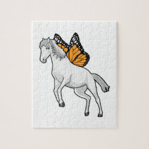 Horse with Butterfly Jigsaw Puzzle