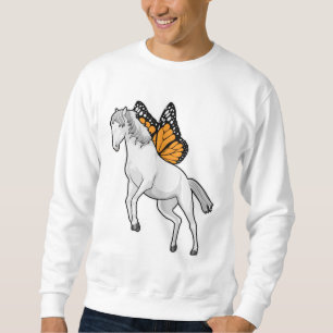Horse with Butterfly Sweatshirt