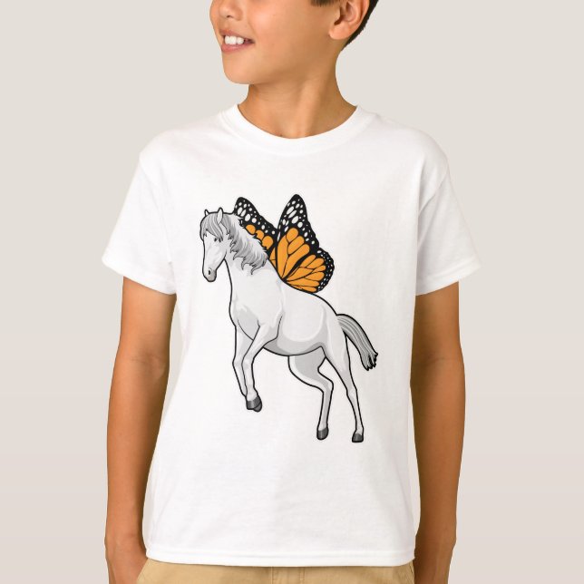 Horse with Butterfly T-Shirt (Front)