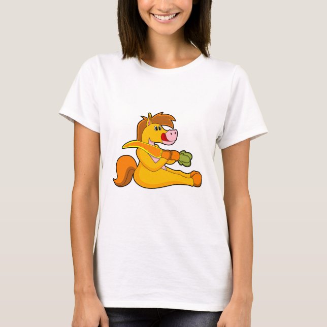 Horse with Carrot T-Shirt (Front)