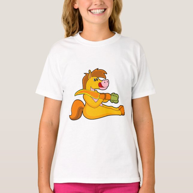 Horse with Carrot T-Shirt (Front)