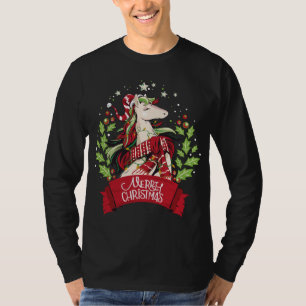 Horse With Christmas Lights Merry Christmas Christ T-Shirt