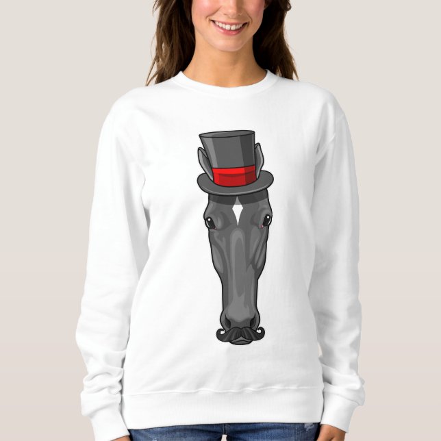 Horse with Cylinder Sweatshirt (Front)