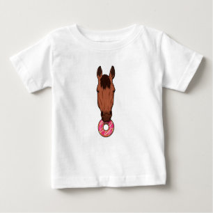 Horse with Donut Baby T-Shirt