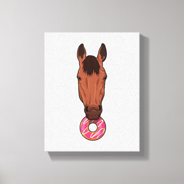 Horse with Doughnut Canvas Print (Front)