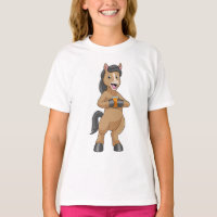 Horse with Mug of Orange juice