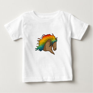 Horse with Rainbow Hairs Baby T-Shirt